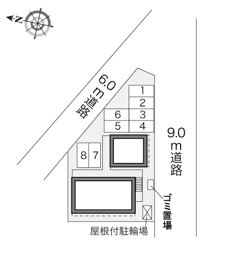 ★手数料０円★仙台市宮城野区福田町２丁目 月極駐車場